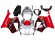 Carenados Moto Honda VTR1000 2000-2006 - Plata Rojo Negro Raya Carrera
