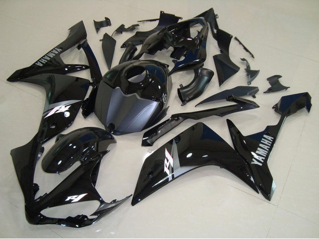 Carenados Moto Yamaha YZF R1 2007-2008 - Negro Brillante Negro Mate Blanco Calcomanía