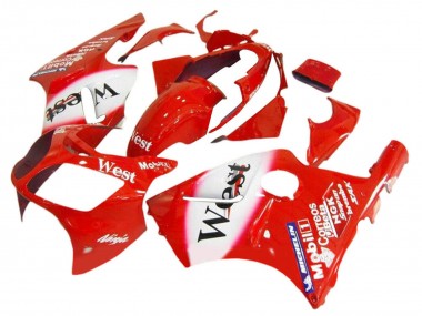 Carenados Moto Kawasaki ZX12R 2000-2001 - Rojo Blanco Negro West