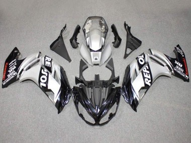 Carenados Moto Kawasaki Ninja 650 EX650 2012-2016 - Plata Negro Repsol