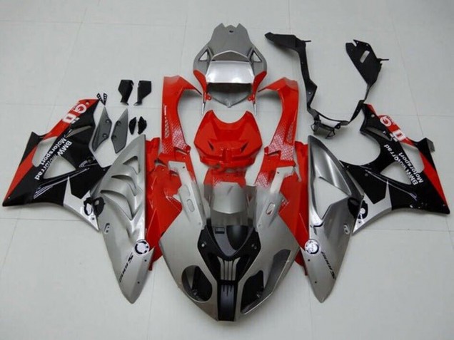 Carenados Moto BMW S1000RR 2009-2014 - Plata Rojo Negro