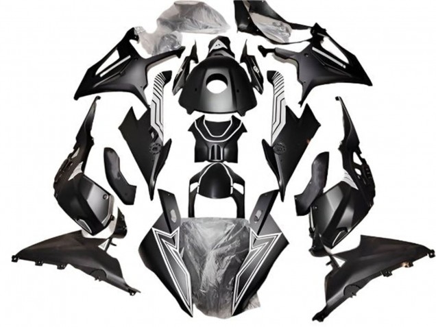 Carenados Moto BMW S1000RR 2019-2022 - Negro Mate Blanco Línea