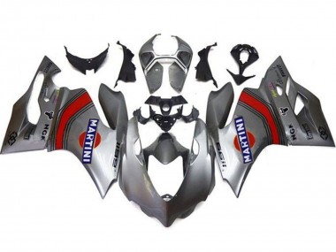 Carenados Moto Ducati Panigale 1199 2011-2014 - Plata Rojo Azul Martini