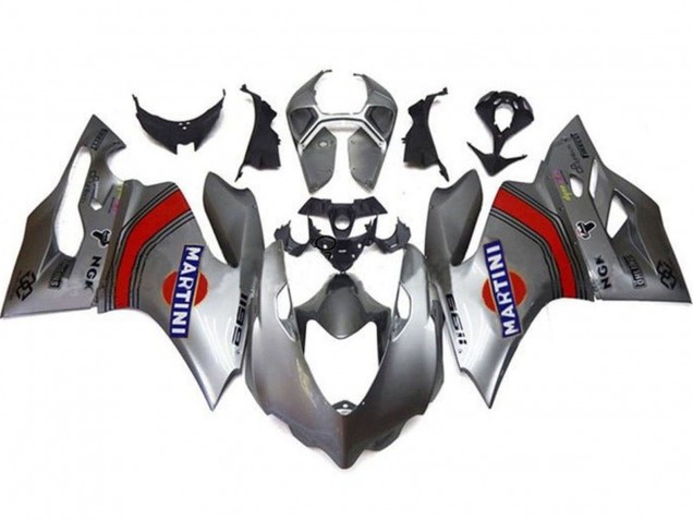 Carenados Moto Ducati Panigale 1199 2011-2014 - Plata Rojo Azul Martini
