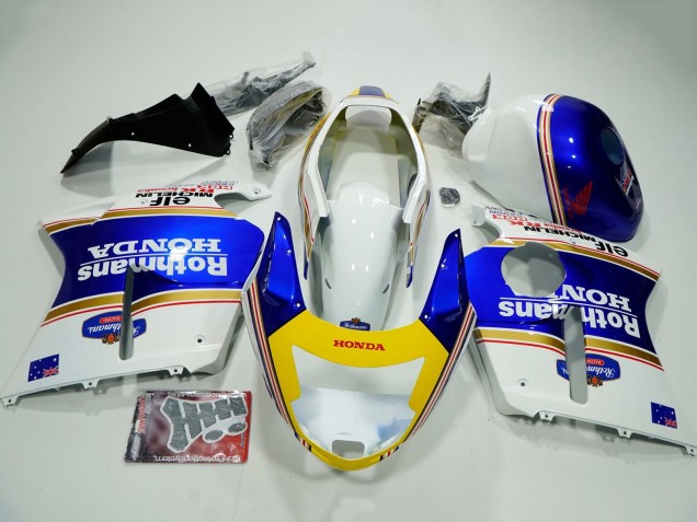 Carenados Moto Honda CBR1100XX Blackbird 1996-2007 - Blanco Azul Amarillo Rothmans