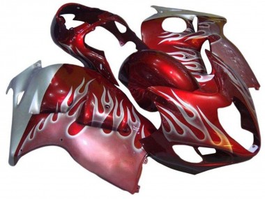 Carenados Moto Suzuki GSXR 1300 Hayabusa 1996-2007 - Rojo Plata Llama