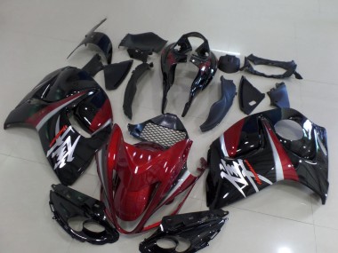 Carenados Moto Suzuki GSXR 1300 Hayabusa 2008-2020 - Rojo Oscuro Negro Plata