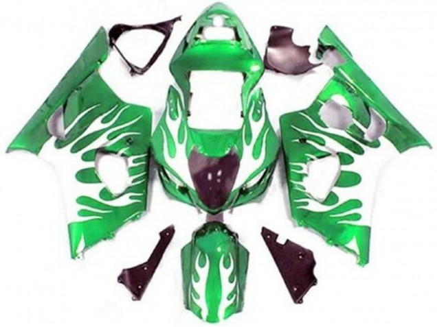 Carenados Moto Suzuki GSXR 1000 2003-2004 - Verde Blanco Llama