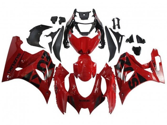 Carenados Moto Suzuki GSXR1000 2017-2024 - Rojo Negro Plata