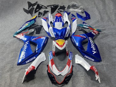 Carenados Moto Suzuki GSXR 1000 2009-2016 - Blanco Azul Rojo Amarillo Voltcom