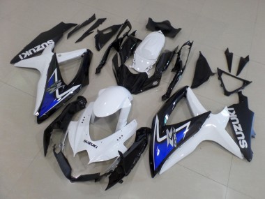 Carenados Moto Suzuki GSXR 600 / GSXR 750 2008-2010 - Blanco Azul Negro Brillante