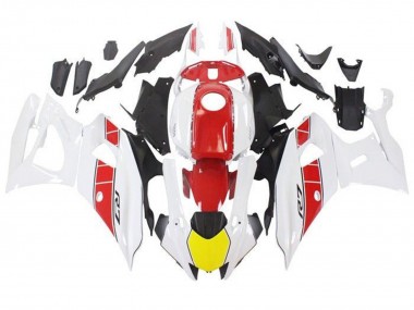 Carenados Moto Yamaha YZF R7 2021-2024 - Blanco Amarillo Rojo Raya