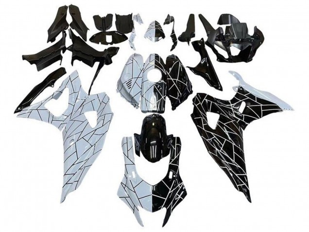 Carenados Moto Yamaha YZF R7 2021-2024 - Blanco Negro Dividir Raya