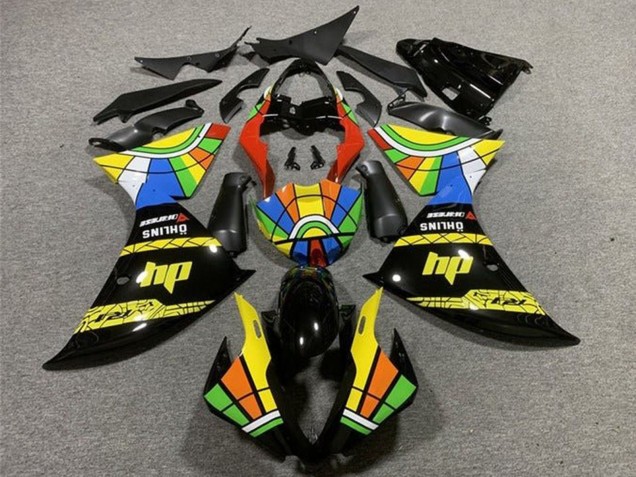 Carenados Moto Yamaha YZF 1000 R1 2012-2014 - Negro Brillante Amarillo Rojo Azul Verde HP RuedaColores