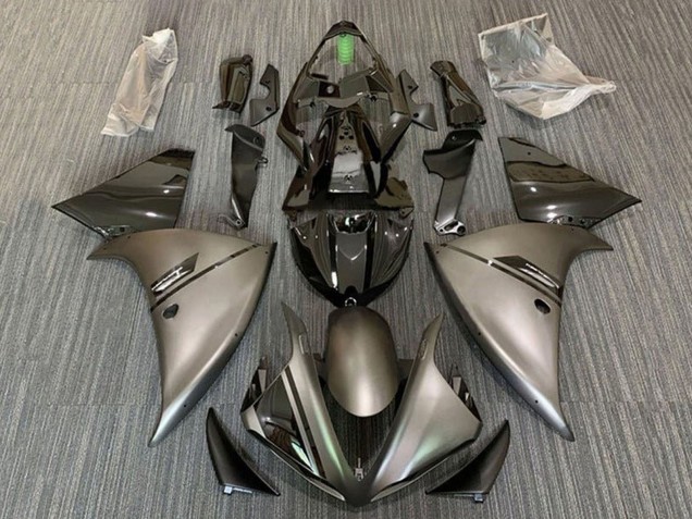 Carenados Moto Yamaha YZF 1000 R1 2012-2014 - Gris Mate Negro Brillante