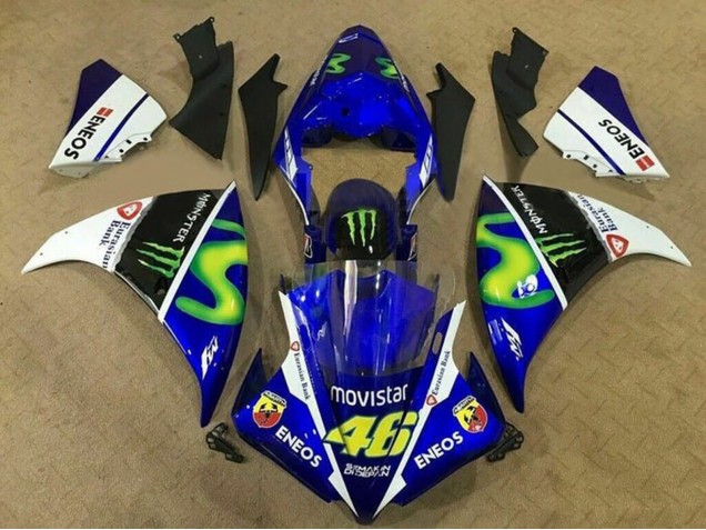 Carenados Moto Yamaha YZF 1000 R1 2012-2014 - Azul Blanco Negro Verde MoviStar Monstruo ENEOS
