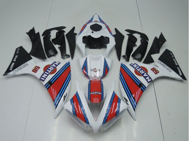 Carenados Moto Yamaha YZF 1000 R1 2012-2014 - Blanco Rojo Azul Negro Martini