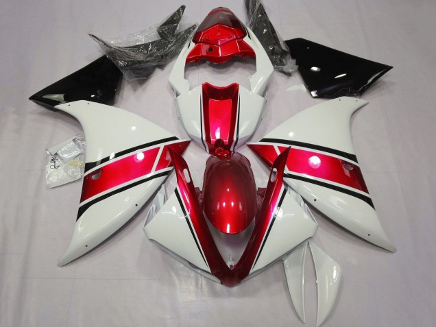 Carenados Moto Yamaha YZF 1000 R1 2012-2014 - Blanco Rojo Negro Brillante