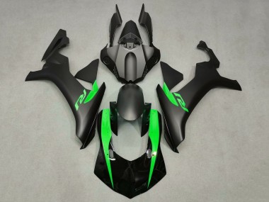 Carenados Moto Yamaha YZF 1000 R1 2015-2019 - Negro Mate Negro Brillante Verde