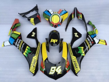 Carenados Moto Yamaha YZF 1000 R1 2020-2025 - Blanco Azul Verde Amarillo Negro RuedaColores 94