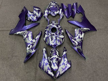 Carenados Moto Yamaha YZF 1000 R1 2004-2006 - Púrpura Blanco Gris Camouflage