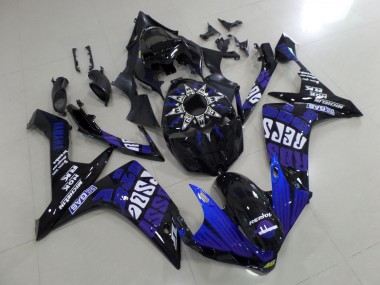 Carenados Moto Yamaha YZF 1000 R1 2007-2008 - Negro Azul Púrpura Blanco Rossi