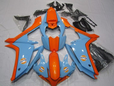 Carenados Moto Yamaha YZF 1000 R1 2007-2008 - Azul Claro Naranja Gulf