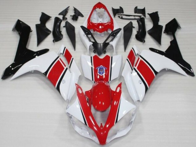 Carenados Moto Yamaha YZF 1000 R1 2007-2008 - Blanco Rojo Negro