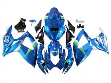 Carenados Moto Suzuki GSXR 600 / GSXR 750 2006-2007 - Azul Verde Blanco Ecstar