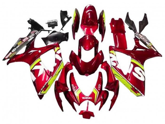Carenados Moto Suzuki GSXR 600 / GSXR 750 2006-2007 - Rojo Amarillo Blanco Negro