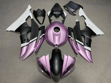 Carenados Moto Yamaha YZF R6 2008-2016 - Blanco Púrpura Claro Negro Mate