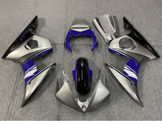 Carenados Moto Yamaha YZF R6 2005 - Plata Azul Negro Blanco