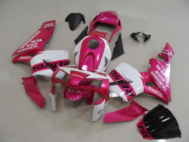 Carenados Moto Honda CBR600RR 2003-2004 - Blanco Rosa Negro Repsol