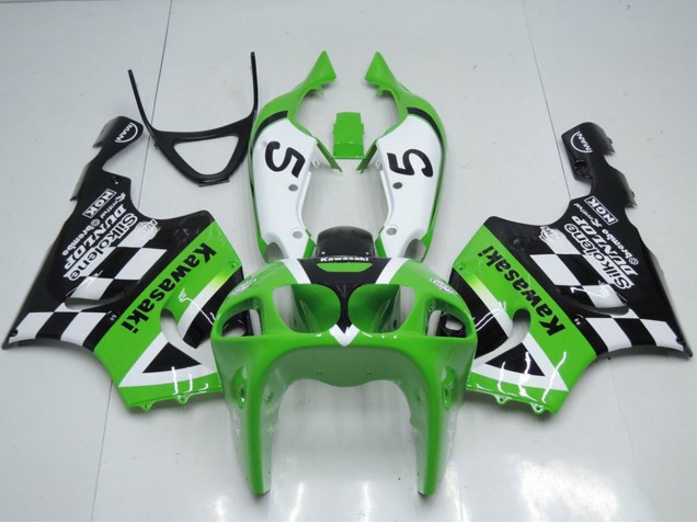 Carenados Moto Kawasaki ZX7R 1996-2003 - Verde Blanco Negro 5