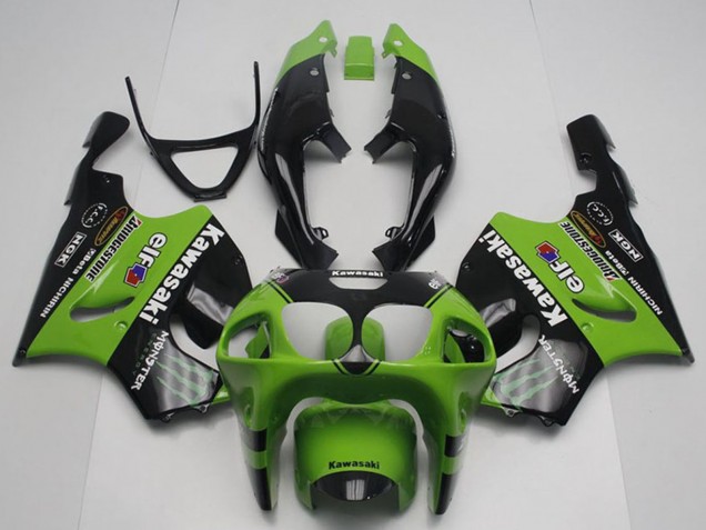 Carenados Moto Kawasaki ZX7R 1996-2003 - Verde Negro Brillante Monstruo Elf