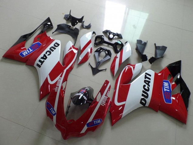 Carenados Moto Ducati 1199 2011-2014 - Blanco Rojo Tim