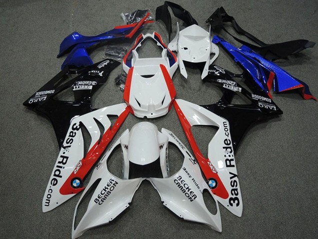 Carenados Moto BMW S1000RR 2009-2014 - Blanco Rojo Azul Negro Brillante Becker Carbon
