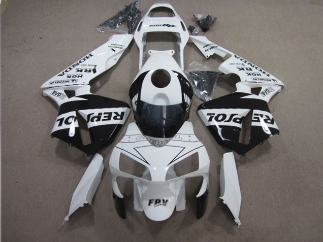 Carenados Moto Honda CBR600RR 2003-2004 - Blanco Negro Brillante Repsol