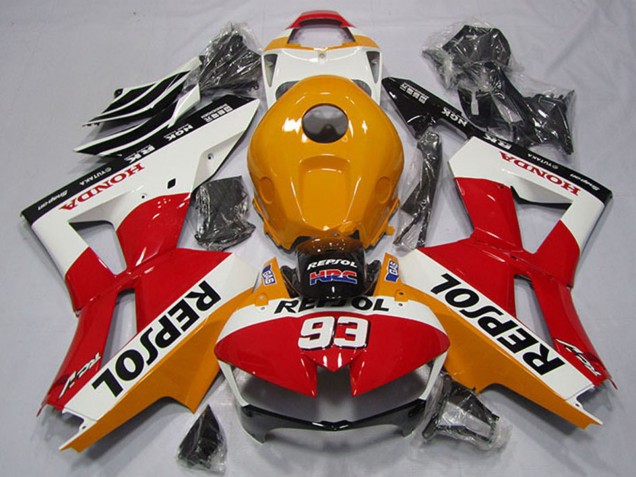 Carenado Moto Honda CBR600RR 2013-2023 - Naranja Blanco Rojo Negro Brillante Repsol 93