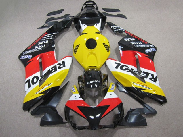 Carenado Moto Honda CBR1000RR 2004-2005 - Amarillo Blanco Rojo Negro Brillante Repsol