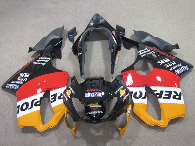 Carenados Moto Honda CBR600 F4 1999-2000 - Naranja Blanco Rojo Negro Brillante Repsol