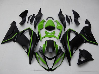 Carenados Moto Kawasaki ZX6R 2013-2018 - Verde Negro Mate