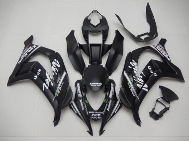 Carenados Moto Kawasaki ZX10R 2016-2020 - Negro Mate Verde Blanco Monstruo Carrera Team Motocard