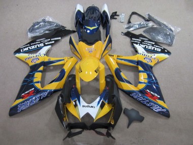 Carenados Moto Suzuki GSXR 600 2008-2010 - Blanco Amarillo Azul Alstare Corona Extra