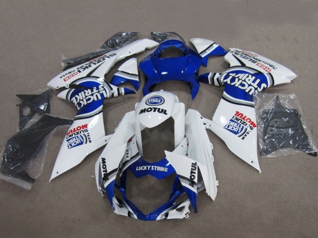 Carenados Moto Suzuki GSXR 600 2011-2024 - Azul Blanco Lucky Strike Motul