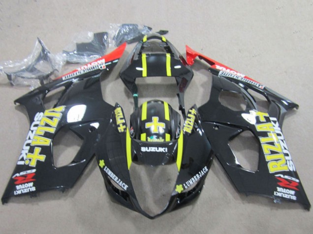 Carenados Moto Suzuki GSXR 1000 2003-2004 - Negro Brillante Rojo Amarillo Rizla