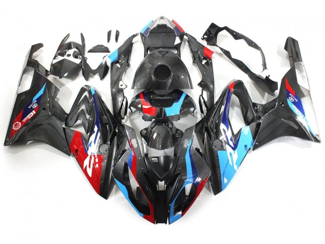 Carenados Moto BMW S1000RR 2015-2016 - Azul Rojo FibraCarbono