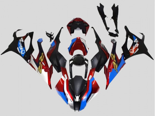 Carenados Moto BMW S1000RR 2019-2022 - Negro Azul Rojo Oro EstiloCarrera
