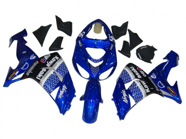 Carenados Moto Kawasaki ZX10R 2006-2007 - Azul Blanco Negro Elf